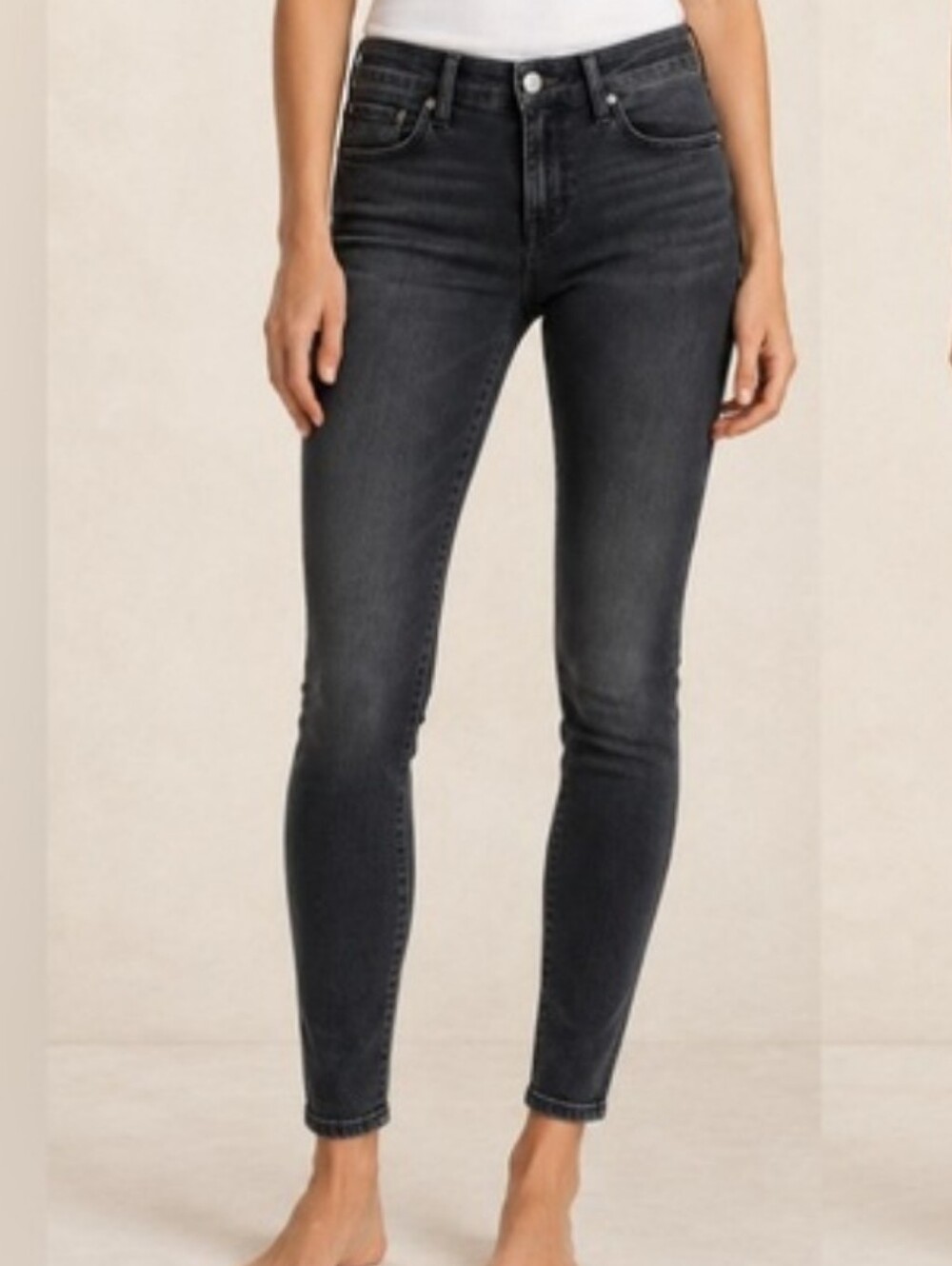 MOTHER The Looker Skinny Jeans, Grand Sophie (Black)